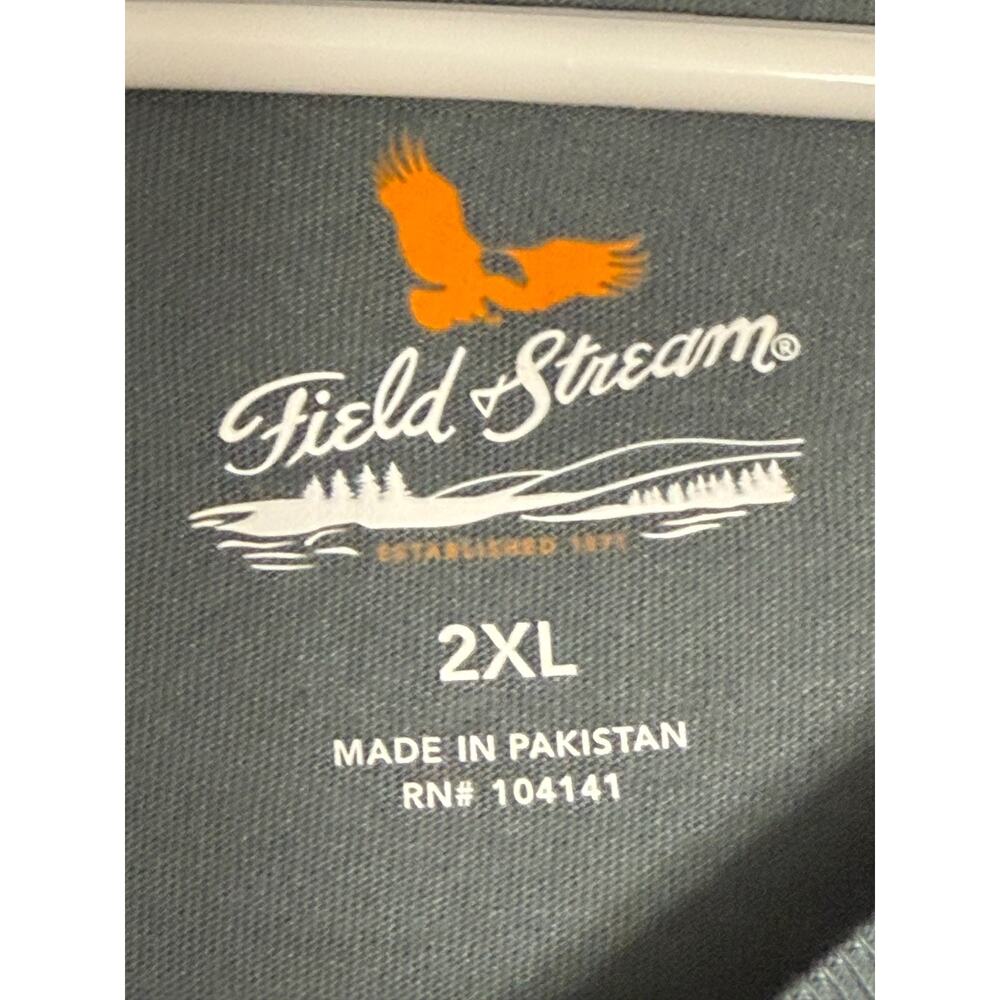 2XL Field And Stream Tee Shirt Men's XXL - Tall Gray Light Pullover Long Sleeve - Picture 3 of 5